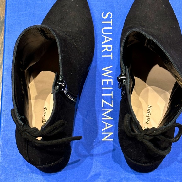 Stuart Weitzman Lofty Black Suede Heel Boot - Picture 5 of 6